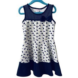 Fiorella Girls Boutique Dress White and Blue sleeveless Spring Summer